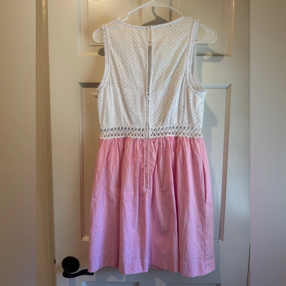 Lilly Pulitzer - Alivia Dress, Havana Pink, Yarn Die Seersucker - Picture 6 of 8
